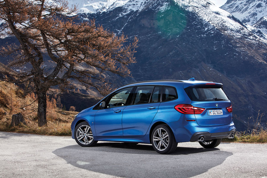 vue 3/4 arrière du BMW série 2 Gran Tourer